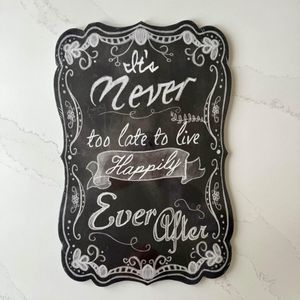Large Filigree Farmhouse Wedding Signage Romantic Plaque Chalkboard Sign Wedding